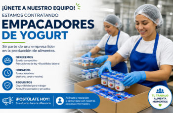 Empleo para Empacadores de Yogurt: Vacantes Disponibles