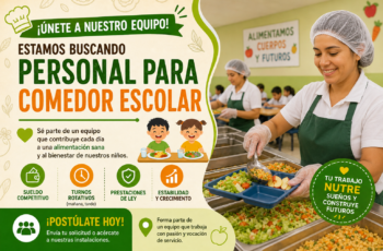 Se Solicita Personal para Comedor Escolar: Vacantes con o sin Experiencia